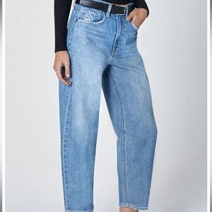 Unpublished Taylor High Waist Crop Barrel Leg Jeans